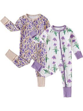 Cozy Baby Bamboo Pajamas 2-Pack | Footless 2-Way Zipper Sleepers for Comfort